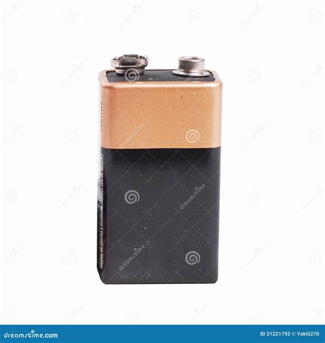 Square Battery On White Background Stock Image - Image of cell, powerful: 31221793