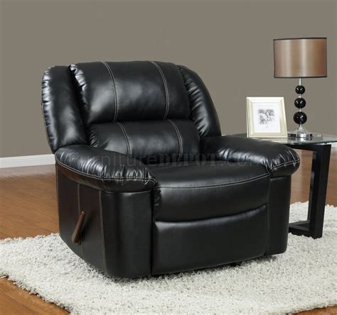 U9966 Reclining Sofa Black Bonded Leather - Global Furniture USA