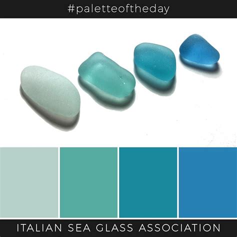 sea glass colors #paletteoftheday 🎨 | Sea glass colors, Sea glass, Glass