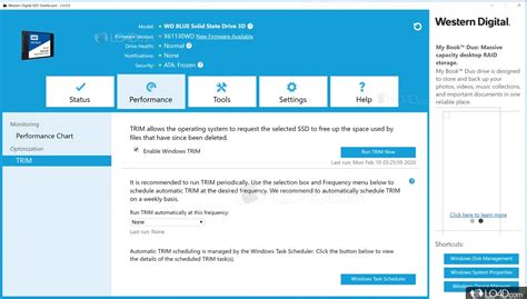 WD SSD Dashboard - Screenshots