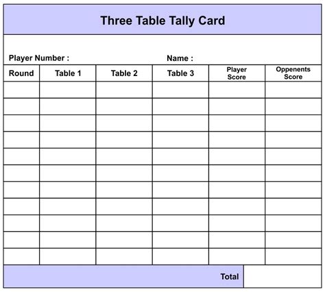 Bridge Tallies Printable - Printable Word Searches