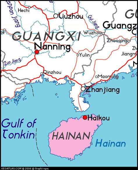 Map of Hainan, China, China Atlas