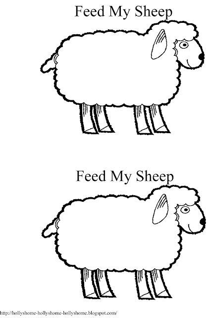 Feed My Sheep Coloring Page