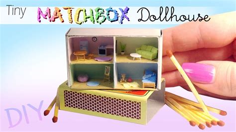 DIY Miniature Matchbox Dollhouse Tutorial - YouTube