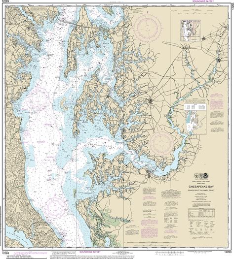 NOAA Nautical Chart 12263: Chesapeake Bay Cove Point to Sandy Point