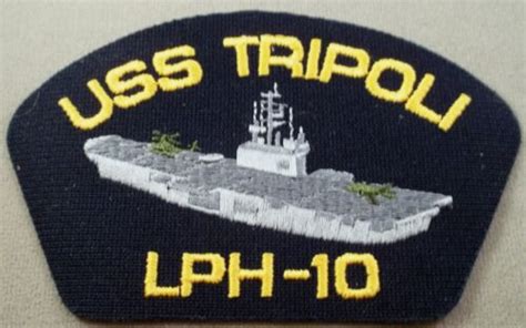 US Navy Cap Patch USS Tripoli LPH - 10 | eBay