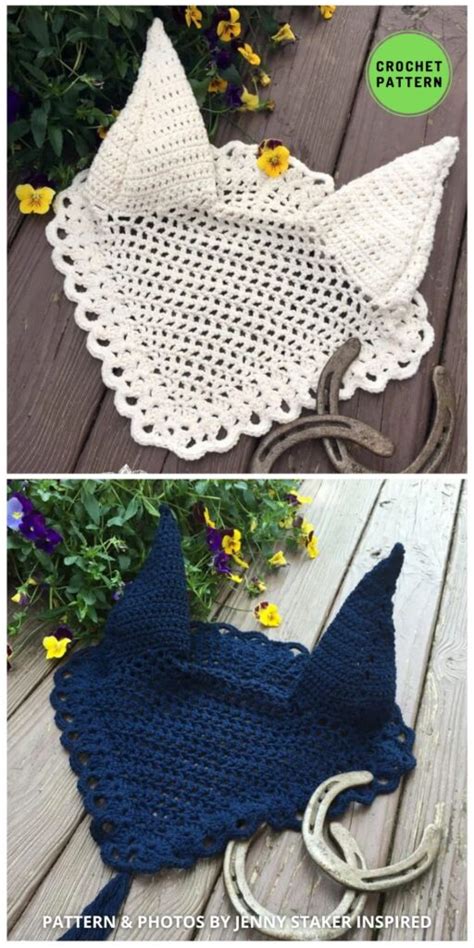 6 Crochet Fly Bonnet Patterns For Horse Or Pony - Crafting Happiness