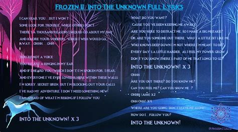 Frozen II | Frozen songs, Let it go lyrics, Frozen song lyrics