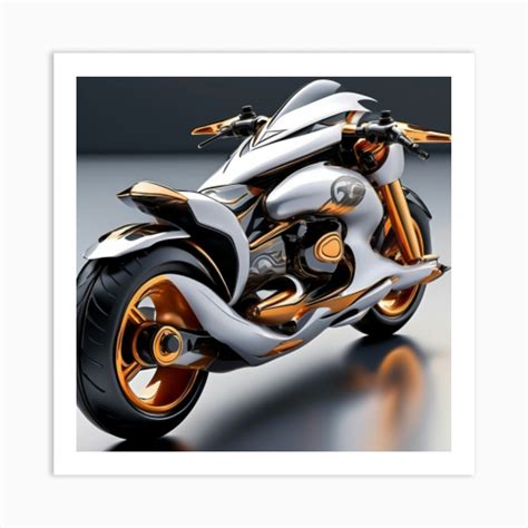 A Futuristic Motorcycle Art Print by digphoto123 - Fy