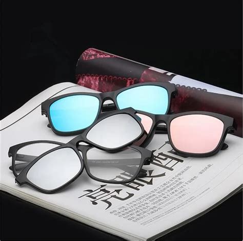 Magnetic Clip on Polarized Sunglasses Shade Opical Glasses Frame ...