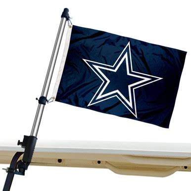 Dallas Cowboys Golf Cart Flag Pole and Holder Mount - State Street Products