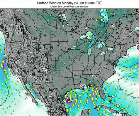 United States Surface Wind on Thursday 23 Sep at 8am EDT