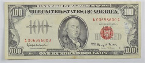 1966 $100.00 Red Seal United States Note Currency | Property Room