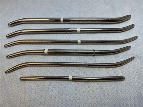 Lot Of 6 V. Mueller Uterine Hank Dilators 7/8, 19/20, 21/23, 25/27, 29/ ...