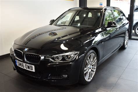 Used 2016 BLACK BMW 3 SERIES Estate 3.0 330D M SPORT TOURING 5DR AUTO 255 BHP full bmw service ...