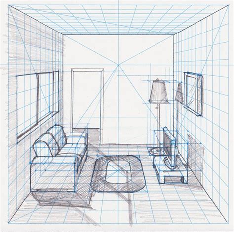 room in perspective | ... withgrid Drawing with a Perspective Grid perspective grid drawing ...