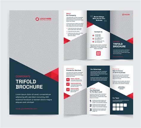 Corporate trifold brochure template. Modern, Creative, and Professional ...