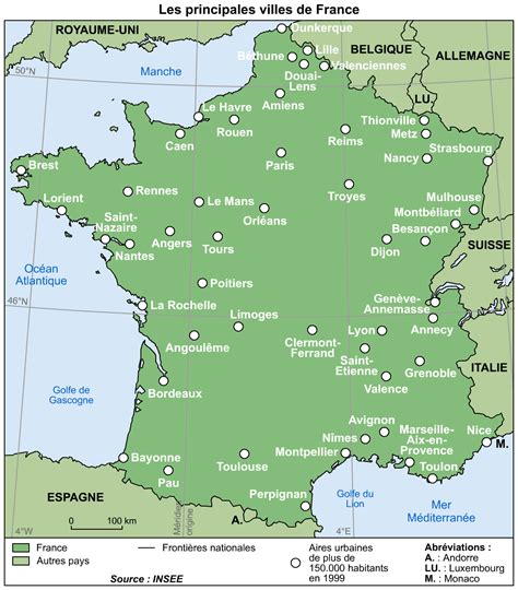 Carte De France Avec Principales Villes A Imprimer / CARTE FRANCE ...