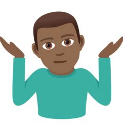 Man Shrugging: Medium-Dark Skin Tone Emoji 🤷🏾‍♂️