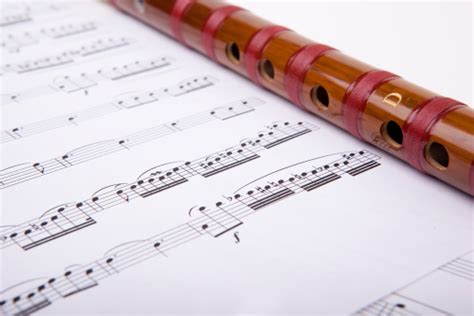 Chinese Flute And Sheet Music Stock Photo - Download Image Now - iStock