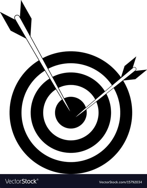 Bullseye or dart board icon image Royalty Free Vector Image