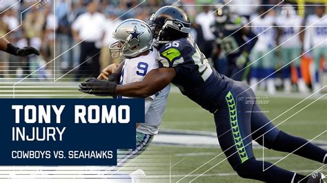 Tony Romo Goes Down with Apparent Back Injury | Cowboys vs. Seahawks ...