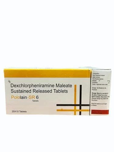 Pololain-Sr 6Mg Dexchlorpheniramine 6MG SR TABLETS, For Hospital at Rs ...