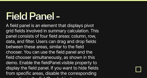 Field Panel - DevExtreme Pivot Grid - Codesandbox