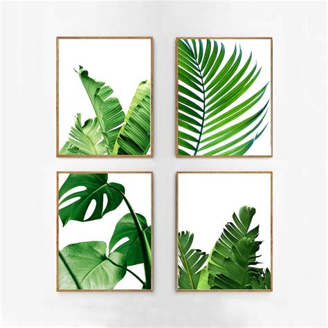 Prints watercolour leaf painting simple nature print Green leaf picture ...