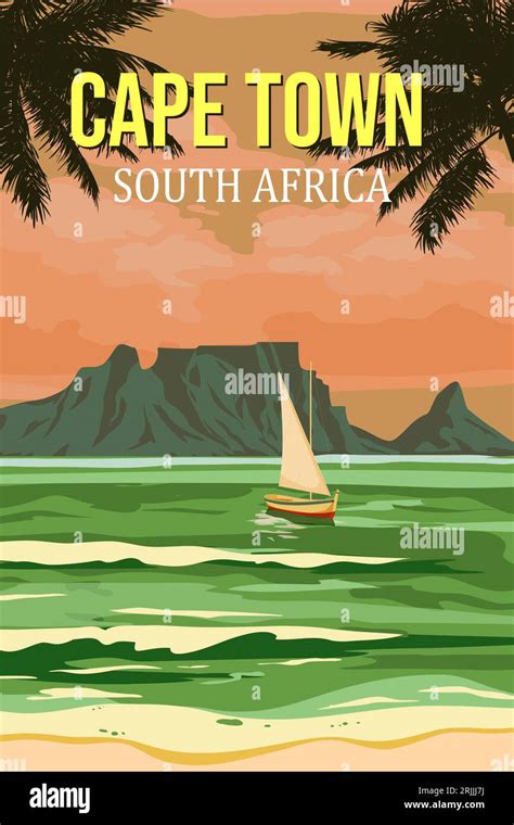 Cape town table mountain Stock Vector Images - Alamy