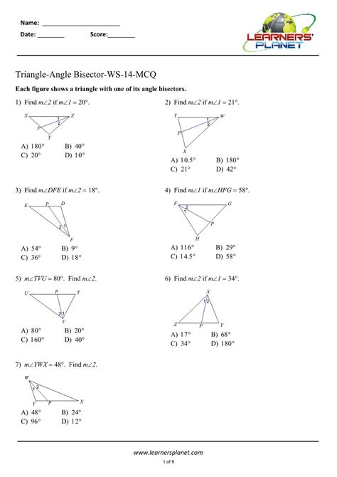 Free bisecting angles worksheet, Download Free bisecting angles worksheet png images, Free ...