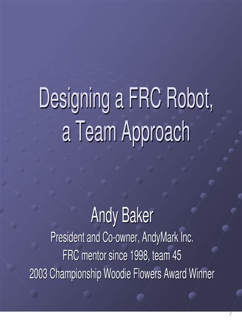 Fillable Online Designing a FRC Robot, Fax Email Print - pdfFiller