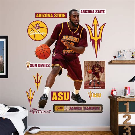 Life-Size James Harden Arizona State Wall Decal | Shop Fathead® for Arizona State Sun Devils Decor