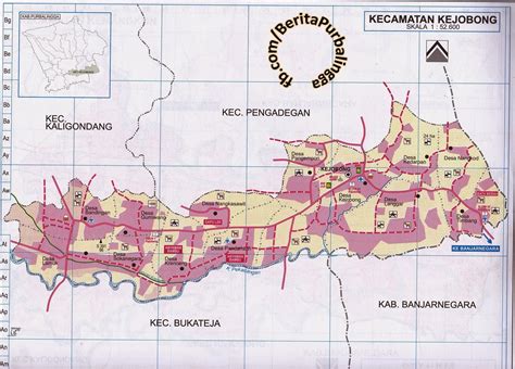 Peta Kecamatan Kejobong (Kodepos: 53392) | Download Peta Purbalingga ...