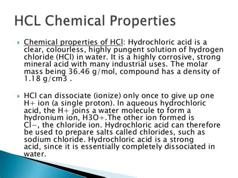 Hydrogen Chloride: Hydrogen Chloride Industrial Uses