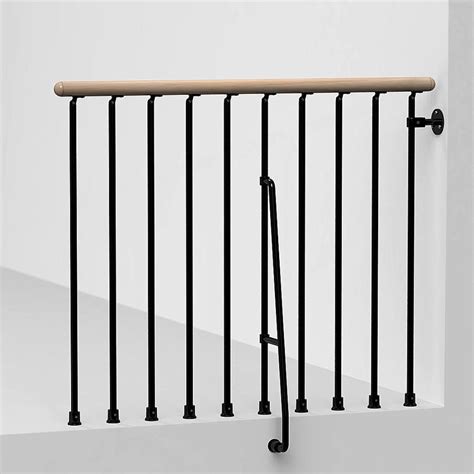 Shop Arke Phoenix 3.9-ft Black Painted Steel Stair Railing Kit at Lowes.com