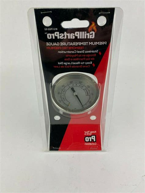 Temperature Gauge Thermometer BRINKMANN GRILL Smoker BBQ STAINLESS