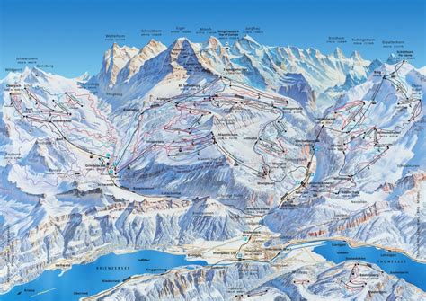 Murren piste map | chalet rentals in Murren | holiday homes for rent in Murren / ski holidays in ...