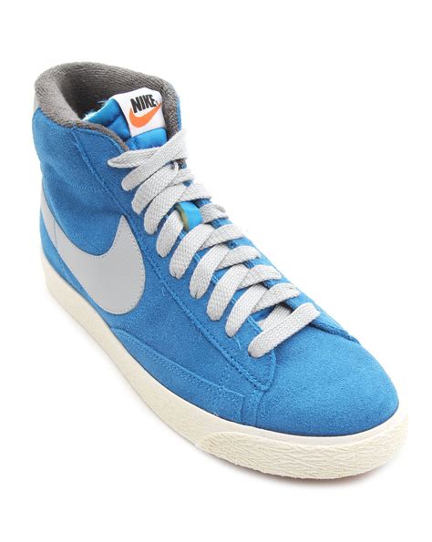 Nike Blazer Blue Suede Sneakers in Blue for Men | Lyst