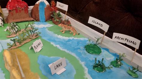 Landform model landforms 3D model different types of Landforms - YouTube