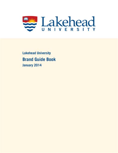 Brand Guide Book - Lakehead University