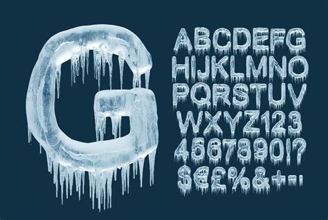 Frozen OpenType Typeface Winter Fonts, Buy Fonts, Typography Design, Lettering, Raster Image ...