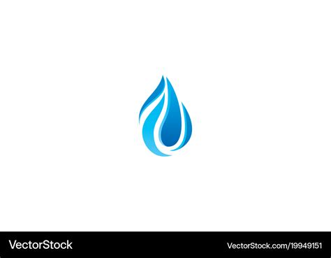 Abstract water drop logo Royalty Free Vector Image