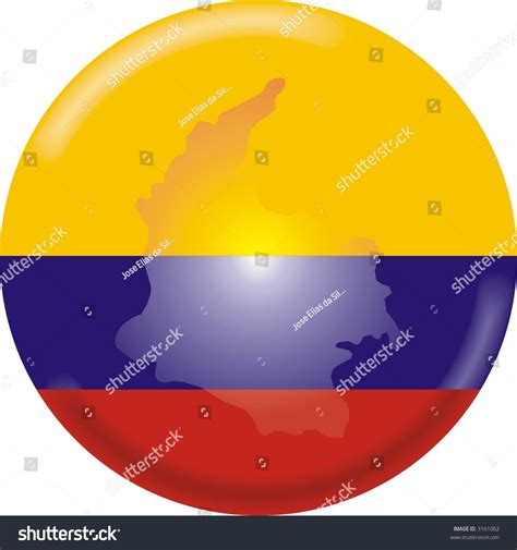 Columbia Map And Flag Stock Vector Illustration 3161062 : Shutterstock