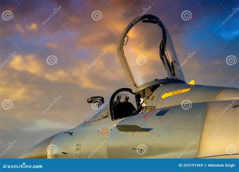 Military Fighter Jet Cockpit Editorial Stock Image - Image of dark, force: 253191969