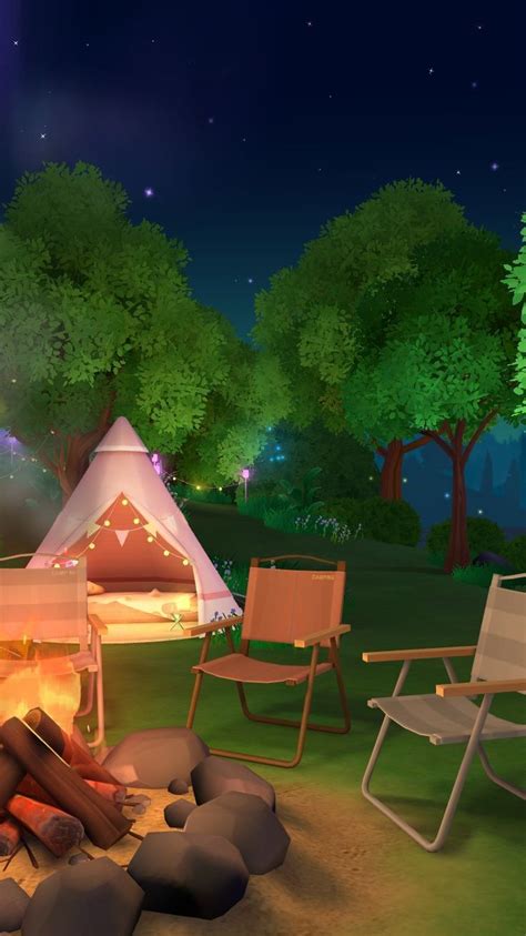 Map: Camping (Official) | Anime scenery wallpaper, Episode backgrounds ...