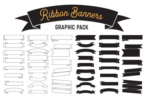 White Ribbon Clipart SVG Vector Design Bundle - SVG Cut File