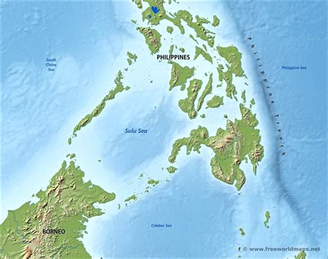 Sulu Sea map - by Freeworldmaps.net