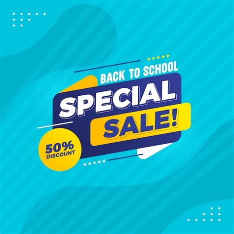 Premium PSD | Super sale special discount banner design template for back to school