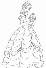 Walt Disney Coloring Pages – Princess Belle  Characters sketch template